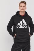 Кофта adidas чоловіча колір чорний з принтом (1445116)