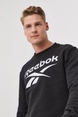 Кофта Reebok GR1654 чоловіча колір чорний з принтом