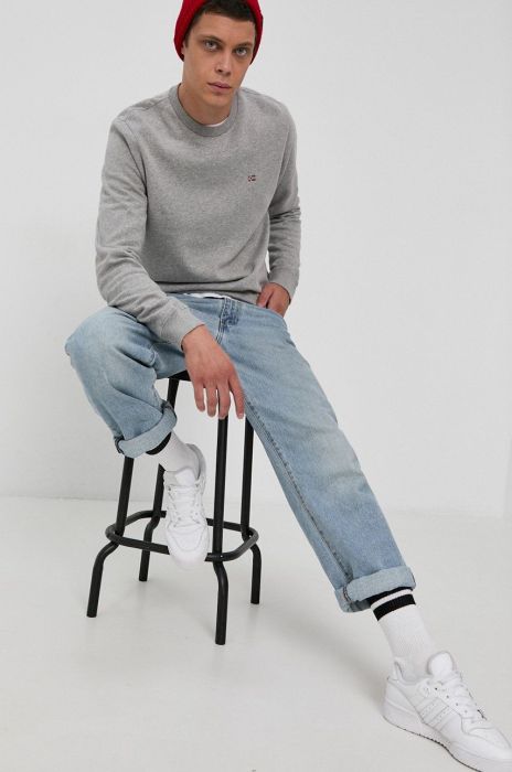 Кофта Napapijri чоловіча колір сірий гладка (1669903)