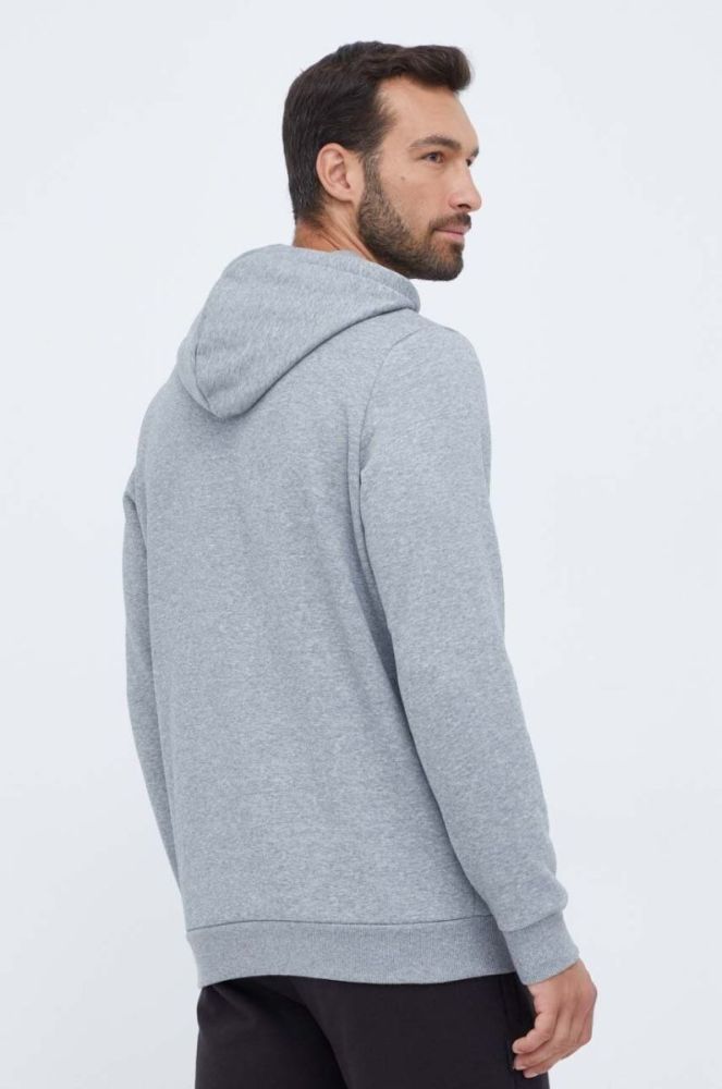 Кофта Puma чоловіча колір сірий з капюшоном з принтом (3456438) фото 3