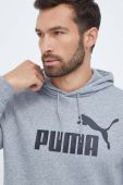 Кофта Puma чоловіча колір сірий з капюшоном з принтом (3456438)