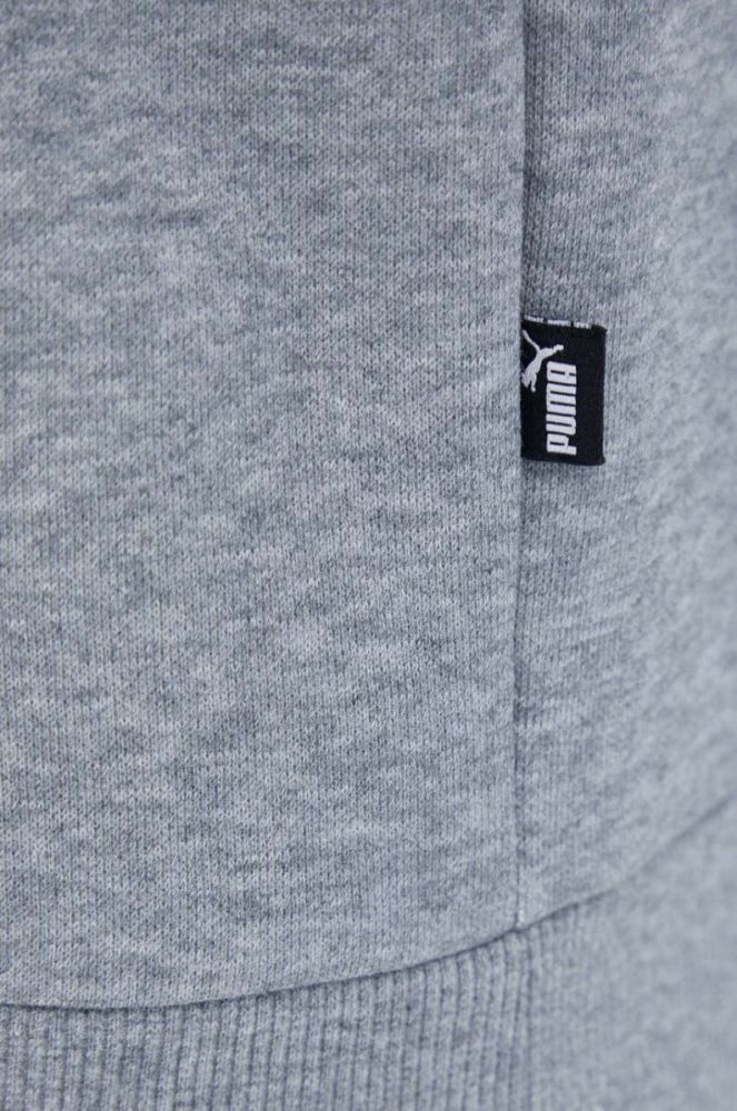 Кофта Puma чоловіча колір сірий з капюшоном з принтом (3456438) фото 5