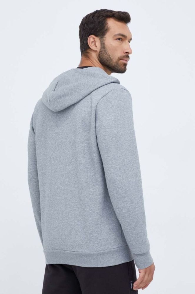 Кофта Puma чоловіча колір сірий з капюшоном однотонна фото 3