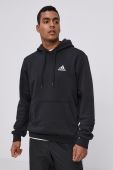 Кофта adidas чоловіча колір чорний гладка