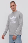 Бавовняна кофта adidas Originals чоловіча колір сірий меланж H06650-MGREYH/WHT