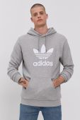 Бавовняна кофта adidas Originals чоловіча колір сірий з принтом H06669-MGREY/WHT