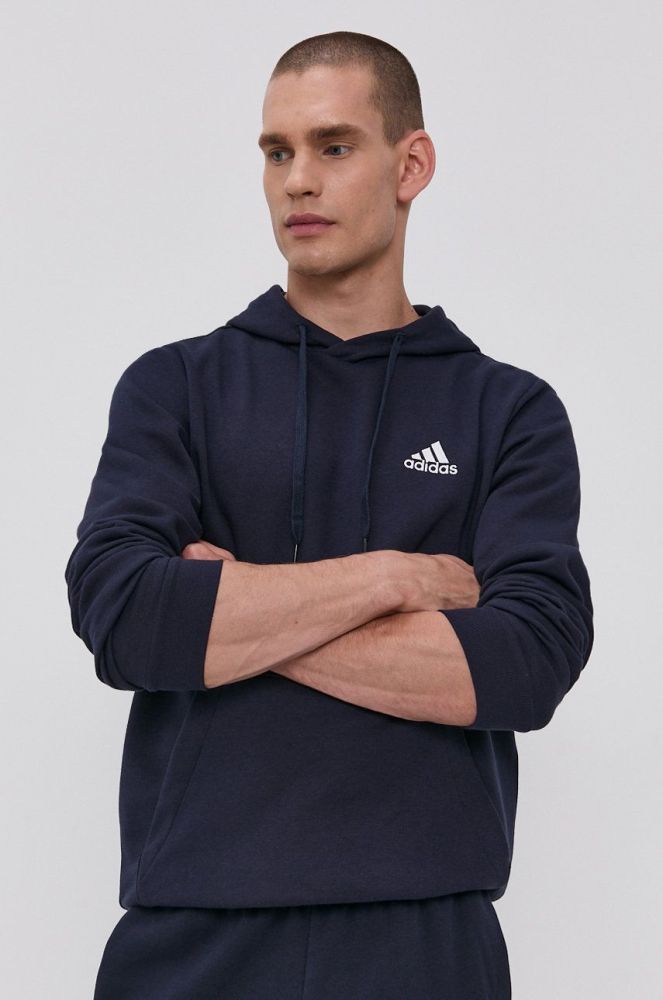 Кофта adidas чоловіча колір синій гладка (1534402)