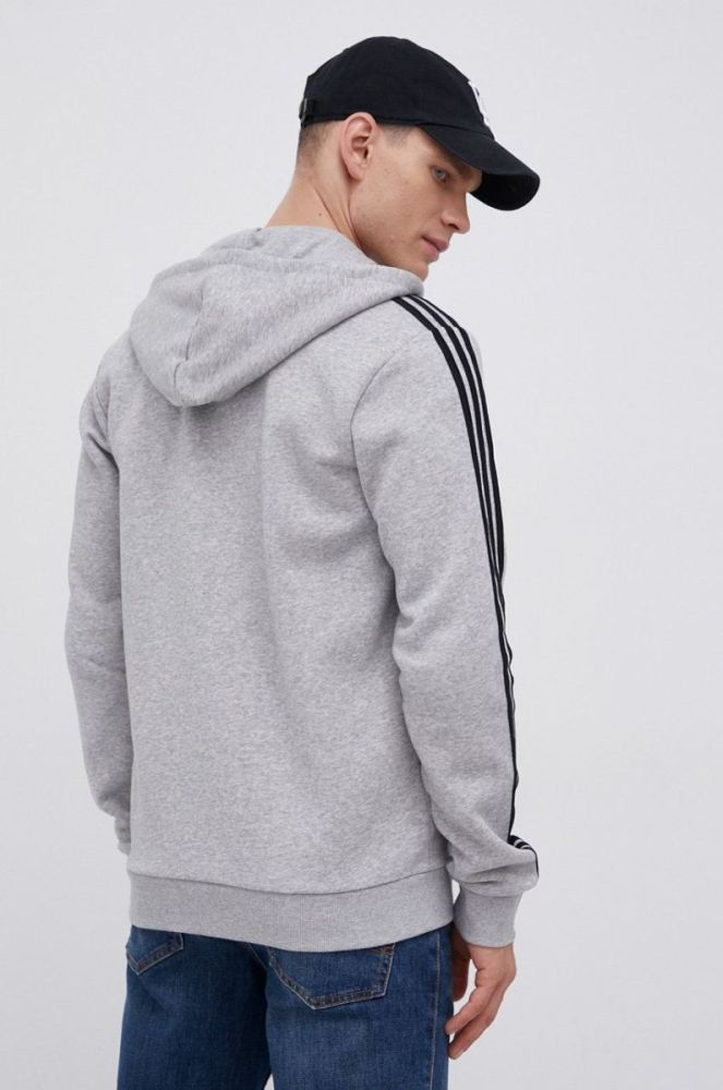 Кофта adidas чоловіча колір сірий з аплікацією (1842714) фото 3