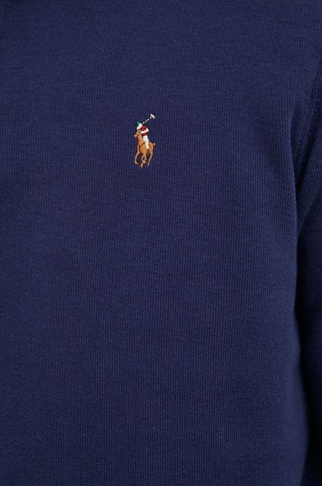 Бавовняний светер Polo Ralph Lauren чоловіча колір синій фото 5