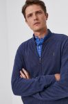 Кофта Polo Ralph Lauren чоловіча колір синій гладка Кофта Polo Ralph Lauren чоловіча колір синій гладка