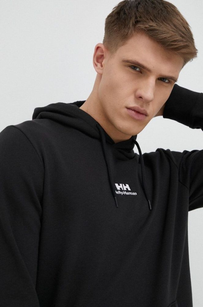 Кофта Helly Hansen чоловіча колір чорний з капюшоном однотонна 53582-591 фото 4