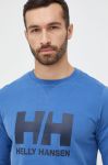 Бавовняна кофта Helly Hansen чоловіча  однотонна 34000-597 колір блакитний Бавовняна кофта Helly Hansen чоловіча  однотонна 34000-597 колір блакитний