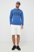 Бавовняна кофта Helly Hansen чоловіча  однотонна 34000-597 колір блакитний