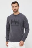 Бавовняна кофта Helly Hansen чоловіча колір сірий однотонна 34000-597 (3016455)