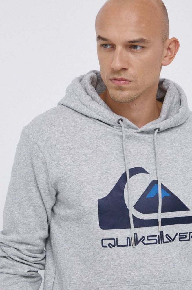 Кофта Quiksilver чоловіча колір сірий з принтом (1842752) фото 4