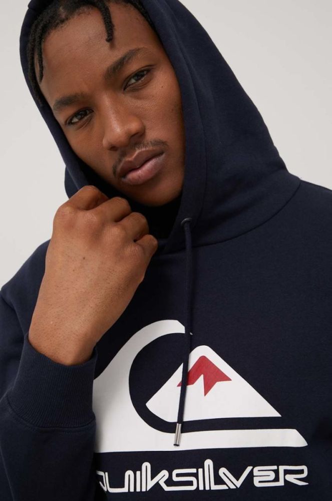 Кофта Quiksilver чоловіча колір синій з принтом фото 4