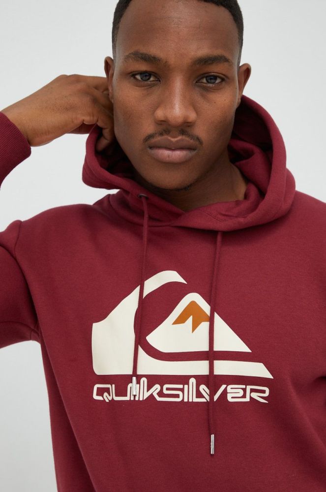 Кофта Quiksilver чоловіча колір червоний з принтом