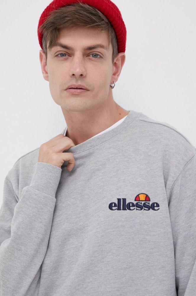Кофта Ellesse чоловіча колір сірий з аплікацією SHS08784-011 фото 4
