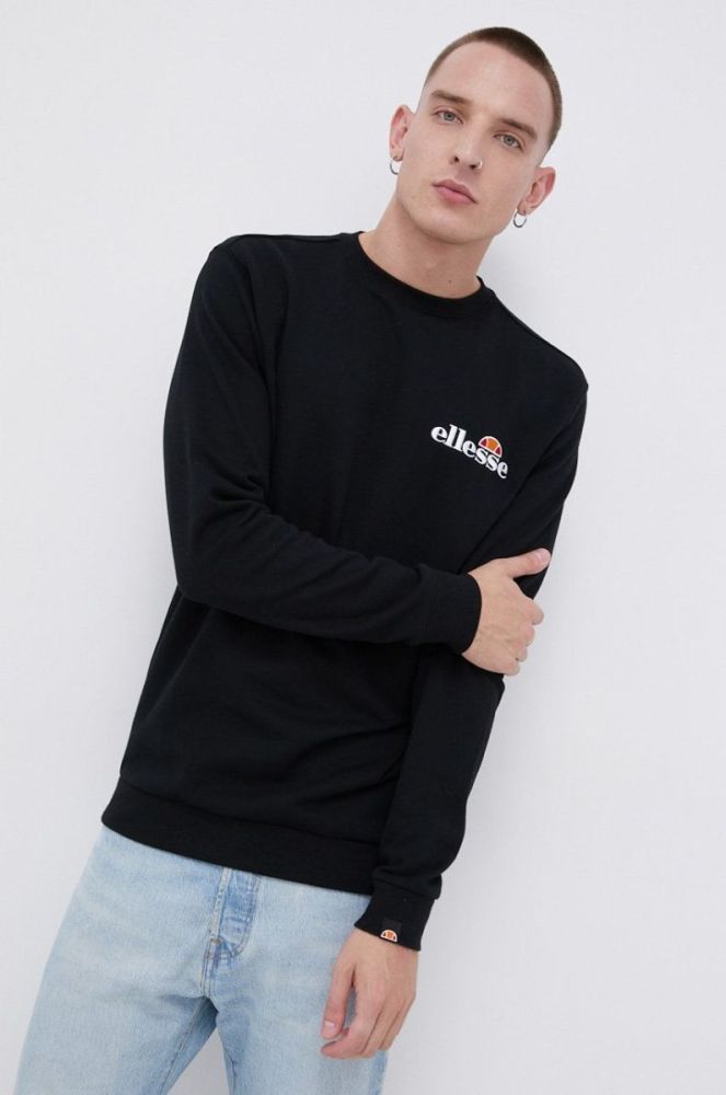 Кофта Ellesse чоловіча колір чорний з аплікацією SHS08784-011 фото 2
