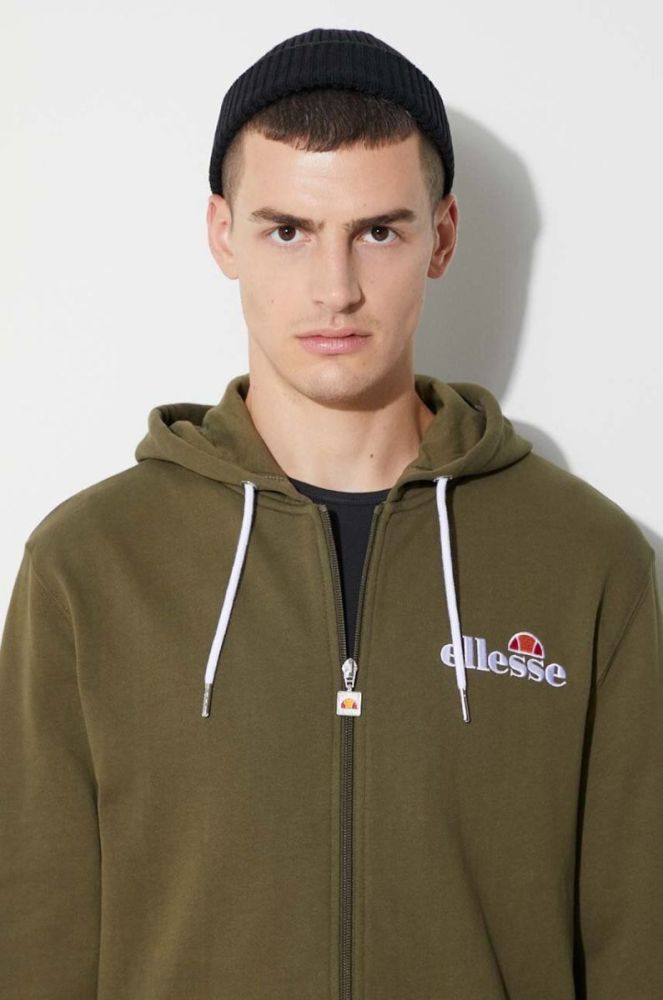 Кофта Ellesse чоловіча колір сірий з капюшоном з аплікацією SHS08782-112 фото 5