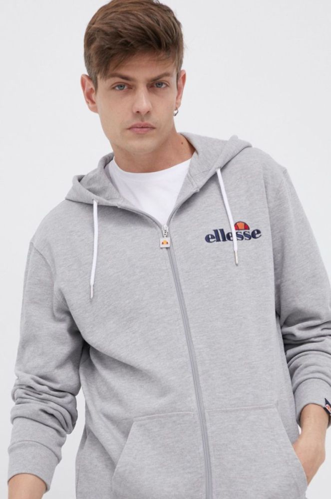 Кофта Ellesse чоловіча колір сірий з аплікацією SHS08782-112 фото 4