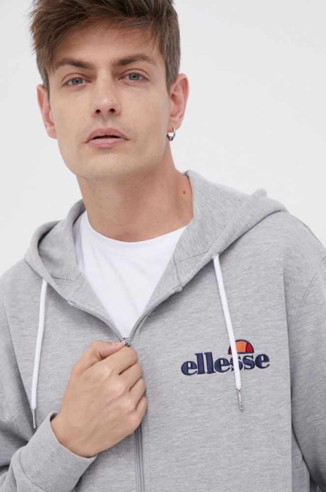 Кофта Ellesse чоловіча колір сірий з аплікацією SHS08782-112 фото 5