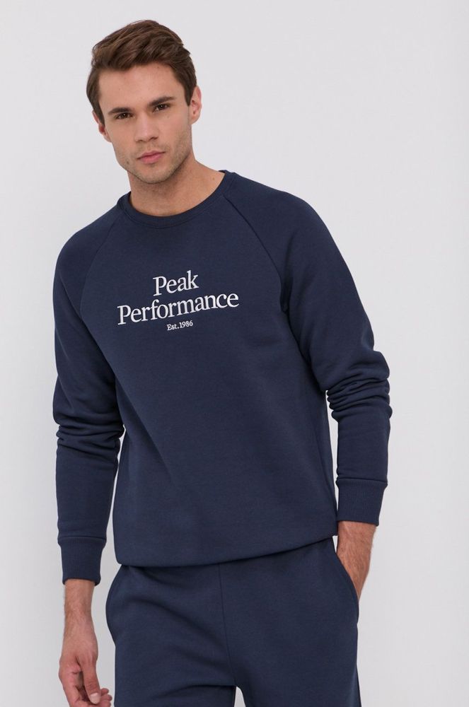 Кофта Peak Performance чоловіча колір синій меланж