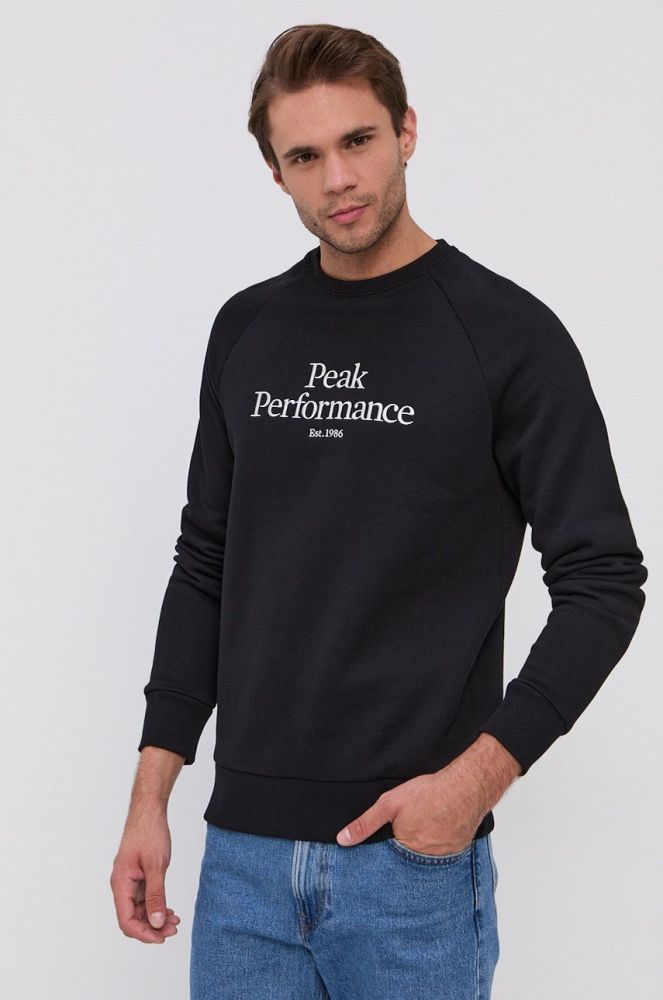 Кофта Peak Performance чоловіча колір чорний меланж