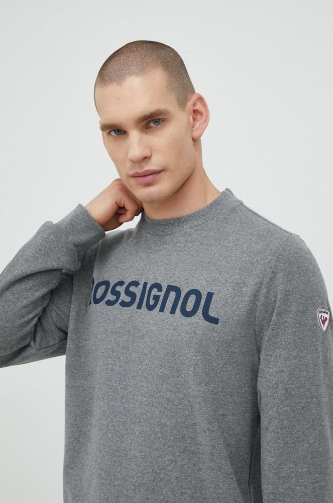 Кофта Rossignol чоловіча колір сірий з принтом (2747764) фото 4