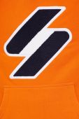 Бавовняна кофта Superdry чоловіча колір помаранчевий з аплікацією