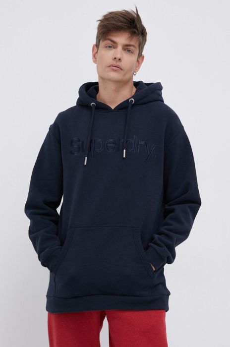 Кофта Superdry чоловіча колір синій з аплікацією (2121787)