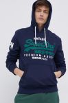 Кофта Superdry чоловіча колір синій з аплікацією (2121799)