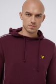 Кофта Lyle & Scott чоловіча колір бордовий гладка