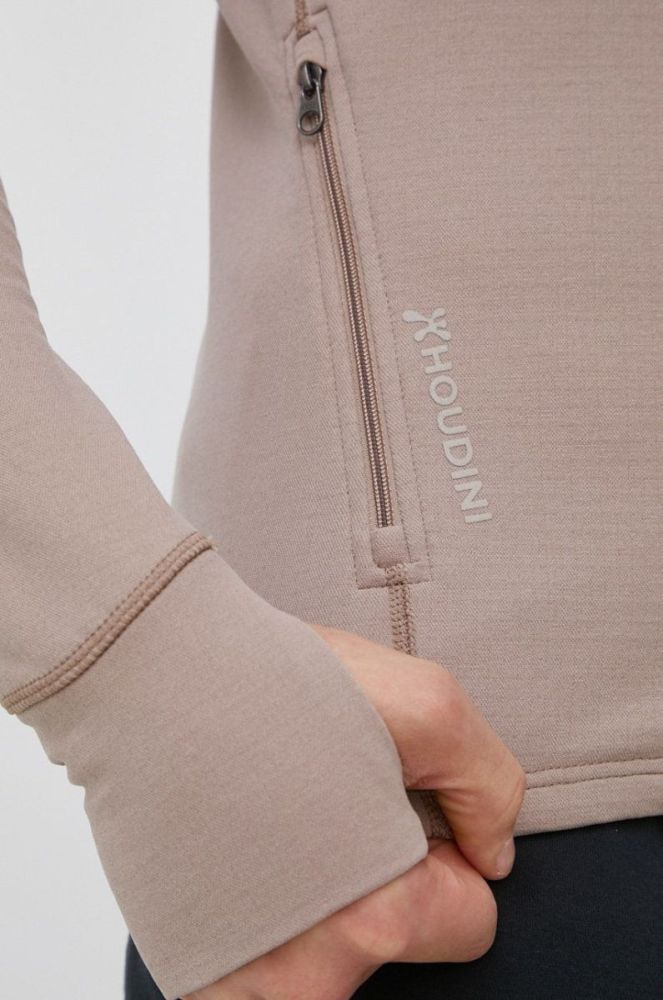 Спортивна кофта Houdini Mono Air чоловіча колір бежевий однотонна фото 5