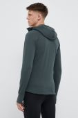Спортивна кофта Houdini Power колір зелений з капюшоном однотонна (3165459)
