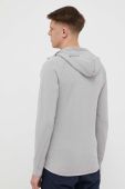 Спортивна кофта Houdini Outright колір сірий з капюшоном меланж