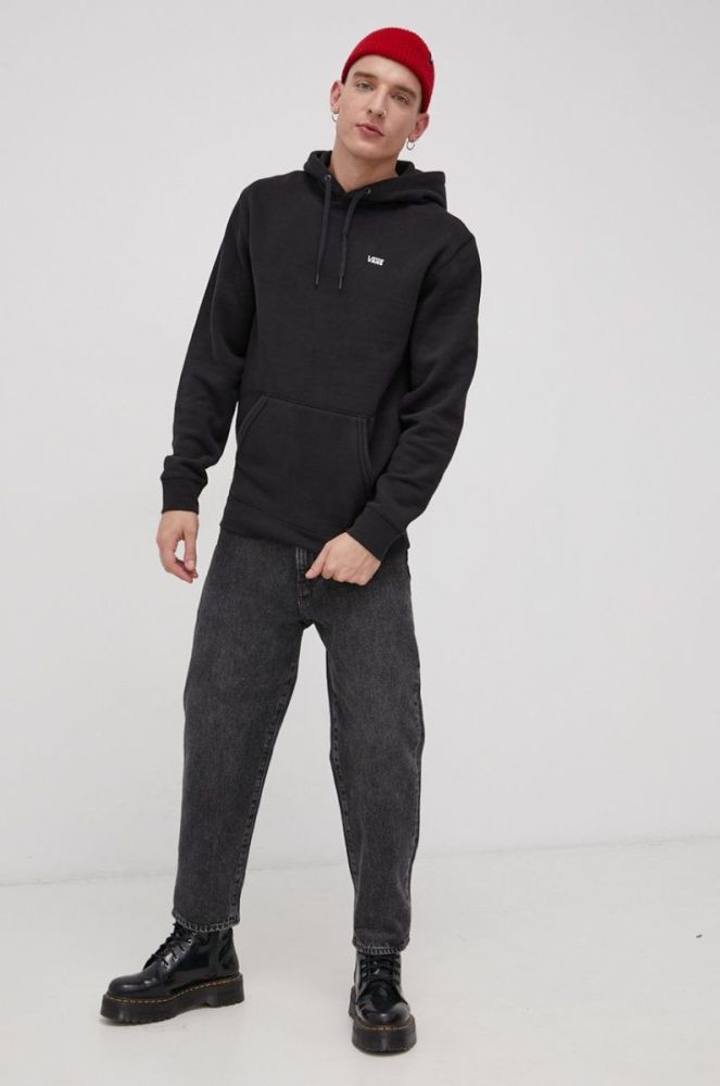 Кофта Vans чоловіча колір чорний з аплікацією VN0A4OOOBLK1-Black фото 2