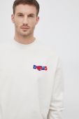 Бавовняна кофта Deus Ex Machina чоловіча колір кремовий з принтом
