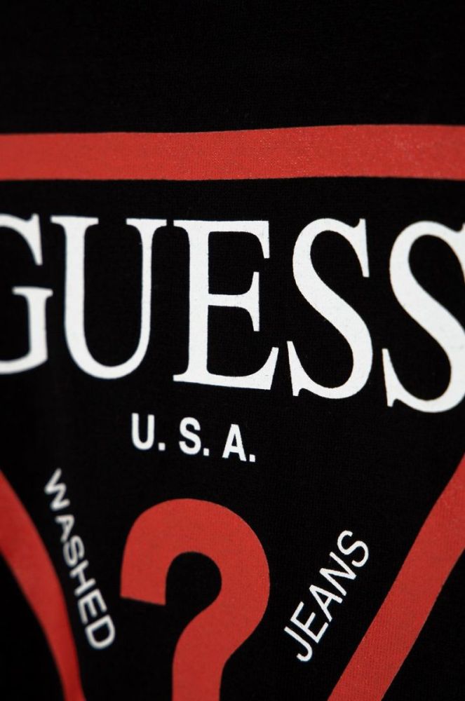 Дитячий лонгслів Guess колір чорний з принтом (1534439) фото 3