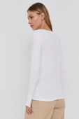 Бавовняний лонгслів United Colors of Benetton колір білий (1689318)