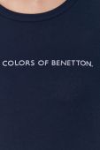 Бавовняний лонгслів United Colors of Benetton колір синій (1679721)