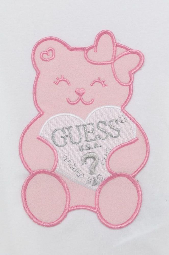 Дитячий лонгслів Guess колір білий (1588363) фото 3