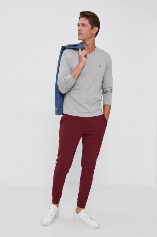 Лонгслів Polo Ralph Lauren чоловічий колір сірий гладкий (1632220) фото 2
