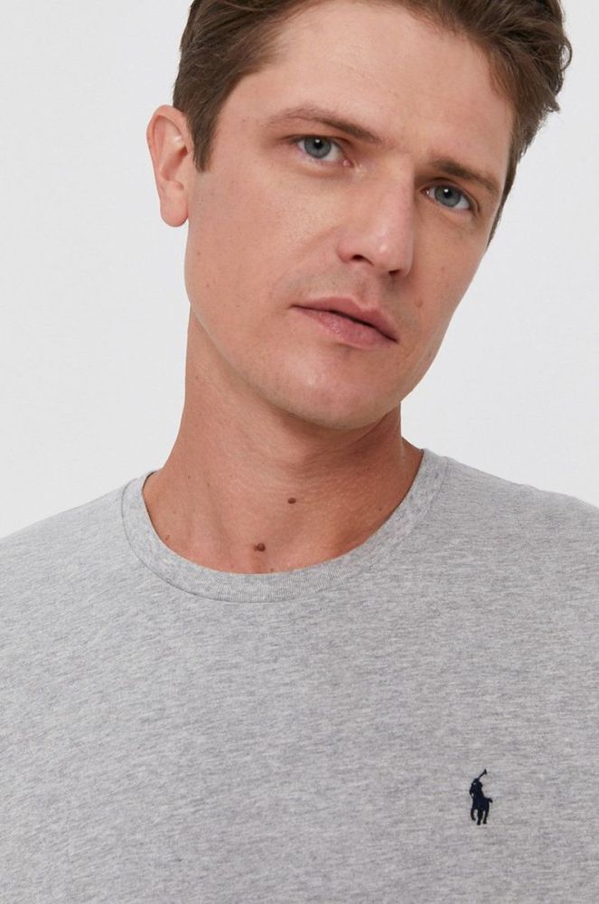 Лонгслів Polo Ralph Lauren чоловічий колір сірий гладкий (1632220) фото 4