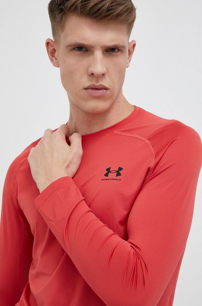 Лонгслів для тренувань Under Armour колір червоний однотонний 1361506-001