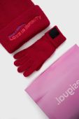 Шапка і рукавички Desigual колір рожевий