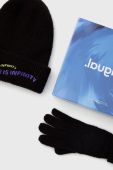 Шапка і рукавички Desigual колір чорний Шапка і рукавички Desigual колір чорний