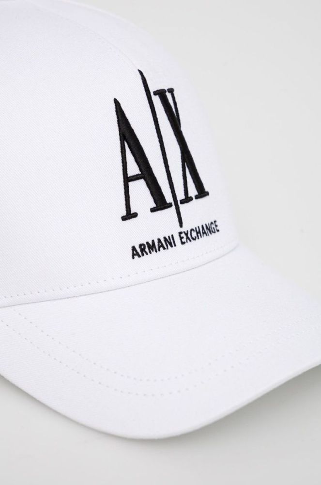 Кепка Armani Exchange колір білий з аплікацією (1693960) фото 2