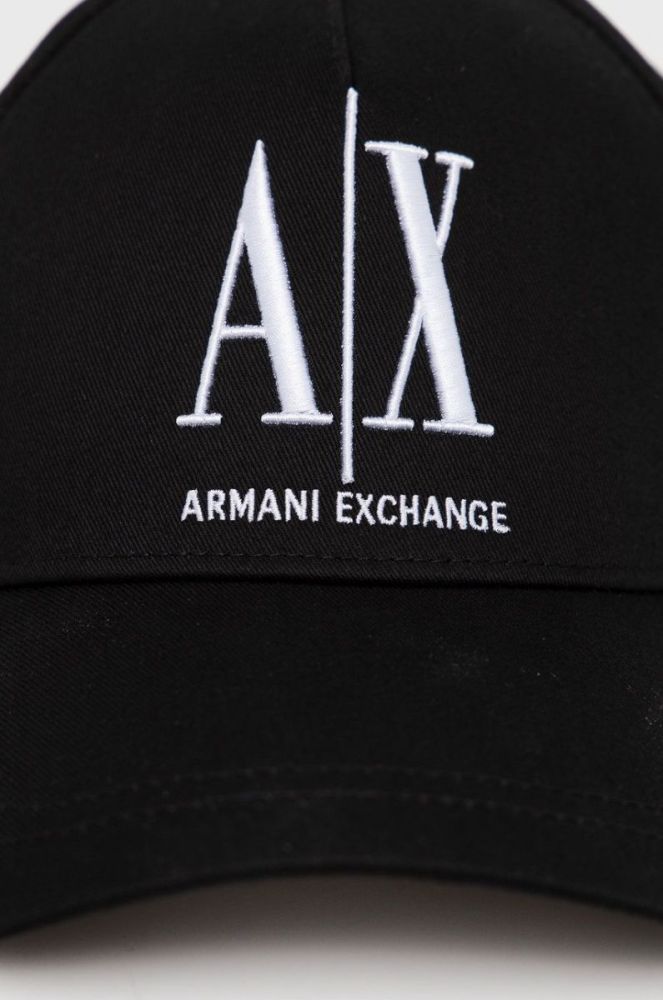 Кепка Armani Exchange колір чорний з аплікацією (1693015) фото 2