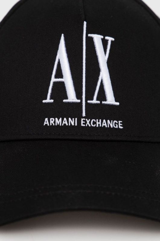 Кепка Armani Exchange колір чорний з аплікацією (1693015) фото 2